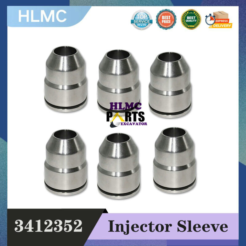 6pcs Injector Tube Kit W/Seal 3680873 3412352 Compatible with Cummins ISX QSX Diesel Engine