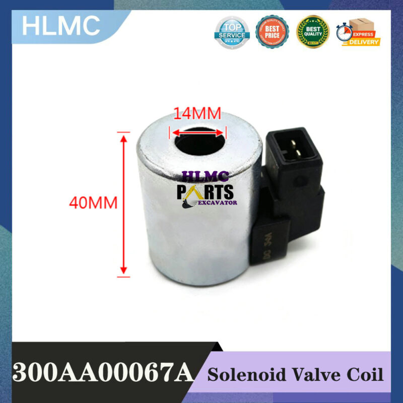 300AA00067A 24VDC Excavator Parts Loader Earthmoving Machine Eaton Hydraulic Solenoid Valve Coil Inner Hole 13mm