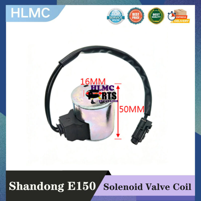 Excavator Accessories Suitable for Caterpillar Shandong E150 E210 E360 Pilot Safety Lock Solenoid Valve Coil Valve Core