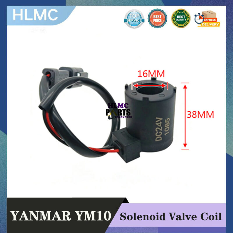 Excavator Accessories Suitable for YANMAR YM10 12 27 30 33 38 Rotary Safety Lock Solenoid Valve Coil