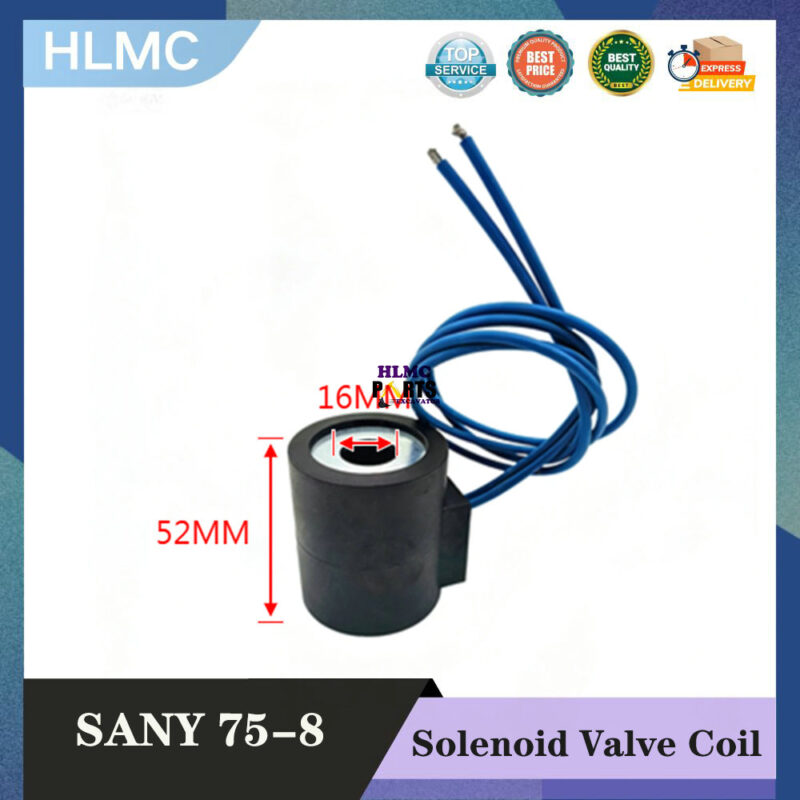 Construction Machinery Parts for Sany 75-8 Lovol 60 Longgong Safety Lock Rotating Solenoid Valve Coil Valve Core