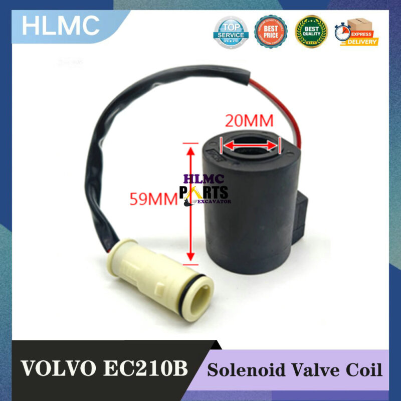 Construction Machinery Parts for Volvo 140 210 240 290 360B Pilot Safety Lock Rotary Solenoid Valve Coil Valve Core