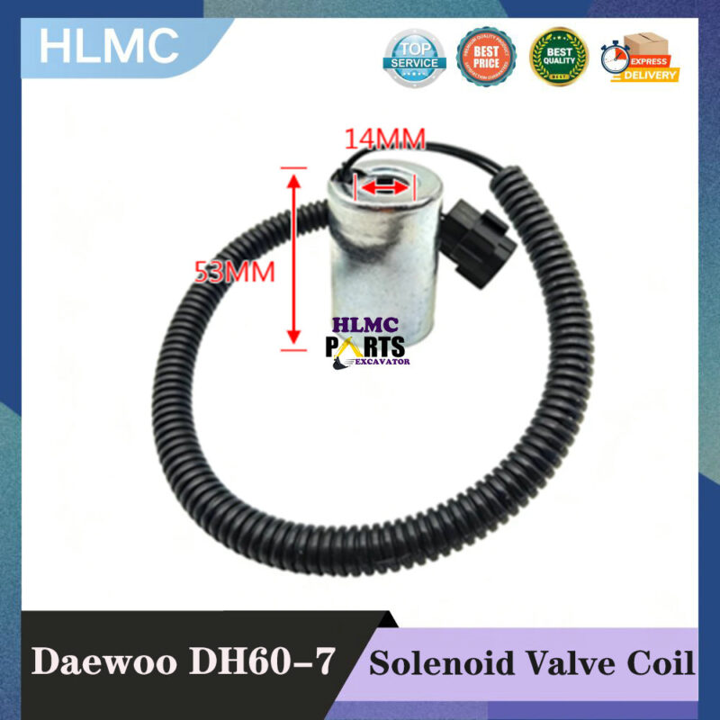 Construction Machinery Parts for Doosan Daewoo 55 60-7 80 Lingong 60 Travel Speed and Slow Speed Pilot Solenoid Valve Coil