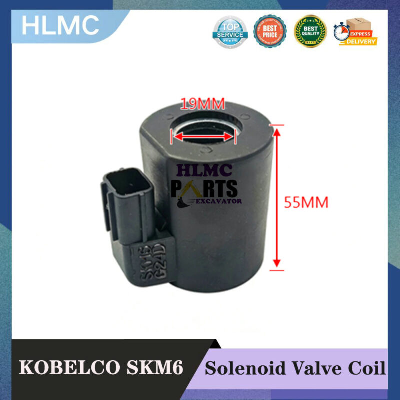 Excavator Parts for Kawasaki KOBELCO SKM6 Rotary Solenoid Valve Coil Kawasaki G24D Pilot Safety Coil