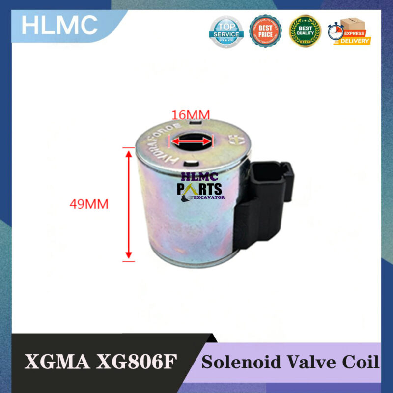 XGMA XG806F/808F/815F/822F Pilot Lock Electromagnetic Valve Coil Excavator Accessories