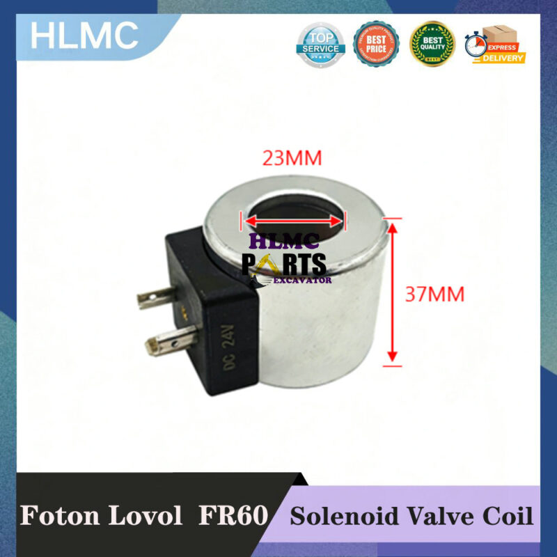 Foton Lovol Excavator Accessories FR60 80 150 170 Accumulator Fast and Slow Pilot Solenoid Valve Coil