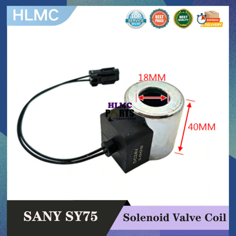Construction Machinery Parts for Sany 75 Yuchai 65 230-8 Pilot Safety Lock Solenoid Valve Coil and Walking Solenoid Valve Coil