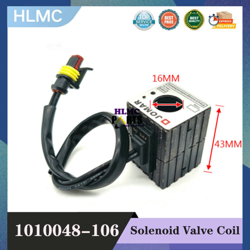 1010048-106 Excavator Accessories Sany 55/60/65/75/135/235-8-9 Pilot Solenoid Valve Coil 1010048-106