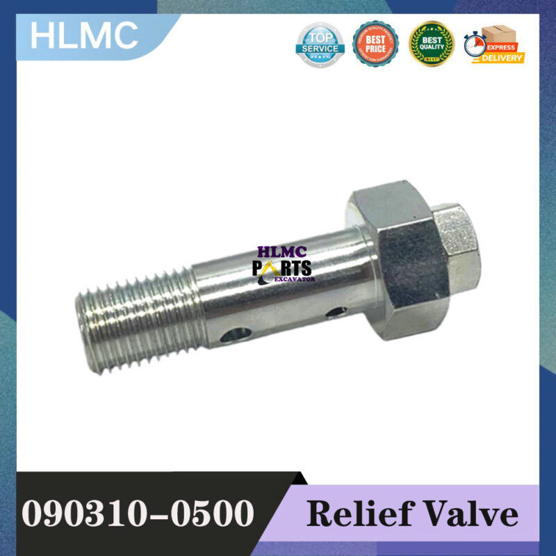 Excavator Fuel Pump Overflow Valve Relief Valve Sensor for HP0 Diesel Pump Oil Screw 090310-0500 0903100500 C4.4 C6.4 C7 C9