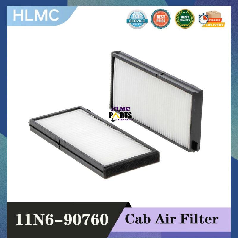 Cabin Air Filter 11N6-90760 for Hyundai R225-7 Excavator SC80034 PA30229 AF26474