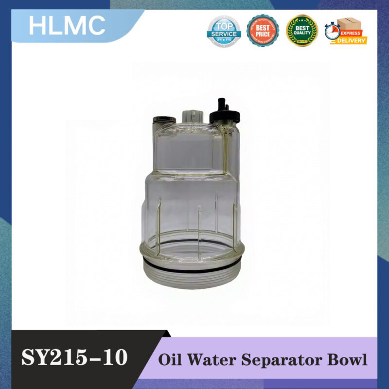 Excavator Oil Water Separator Bowl for SY135-10 SY195 SY205-10 SY215-10 SY225-10 Water Filter Cup Construction Machinery Parts
