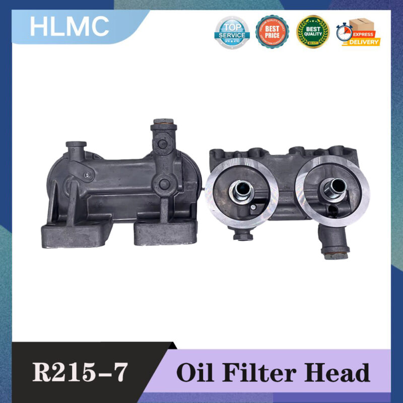 Construction Machinery Parts Excavator Fuel Filter Head Base for R215-7 Engine Oil Filter Housing Cabin Oil Filter Base