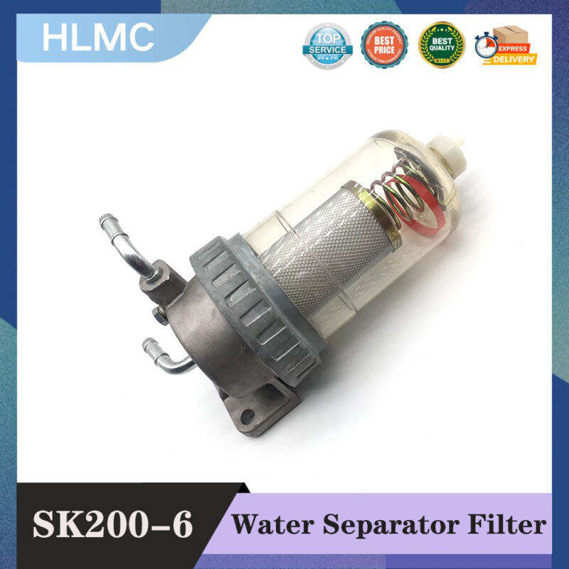 Excavator Parts Fuel Water Separator Filter for SK200-6 SK230-6E SK250-E SK260-6 Oil-water Separator Assembly Filter element