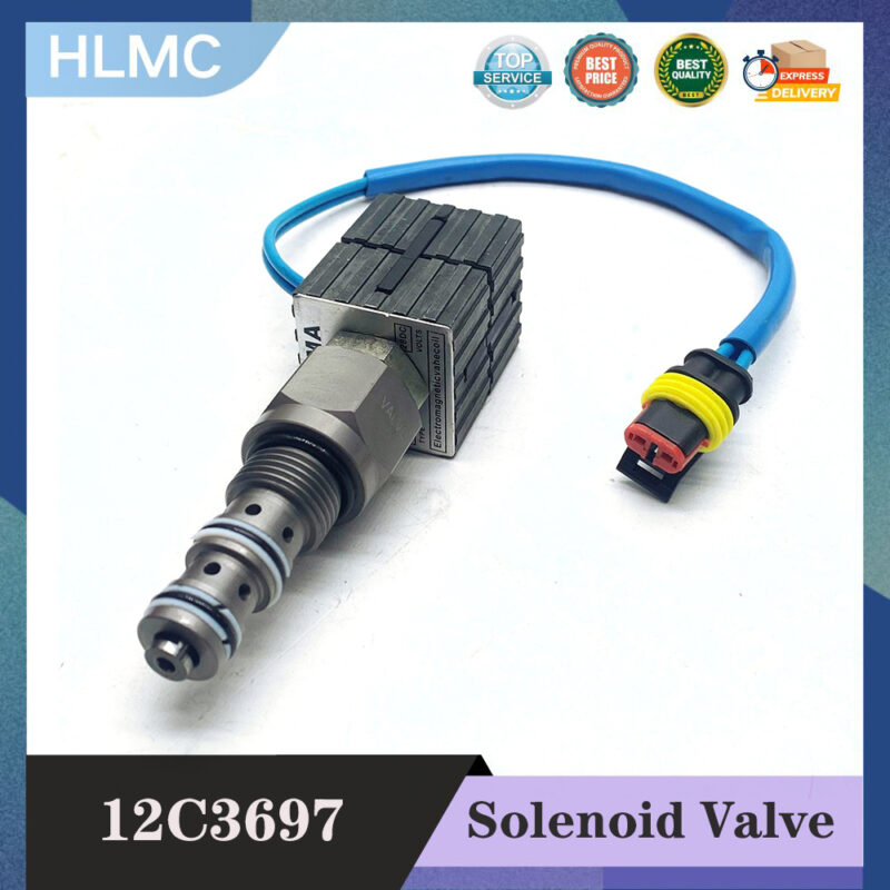Excavator Hydraulic Solenoid Valve for SY55 SY65-8 SY135-8 SY215-8 Solenoid Valve 12C3697 Construction Machinery Parts