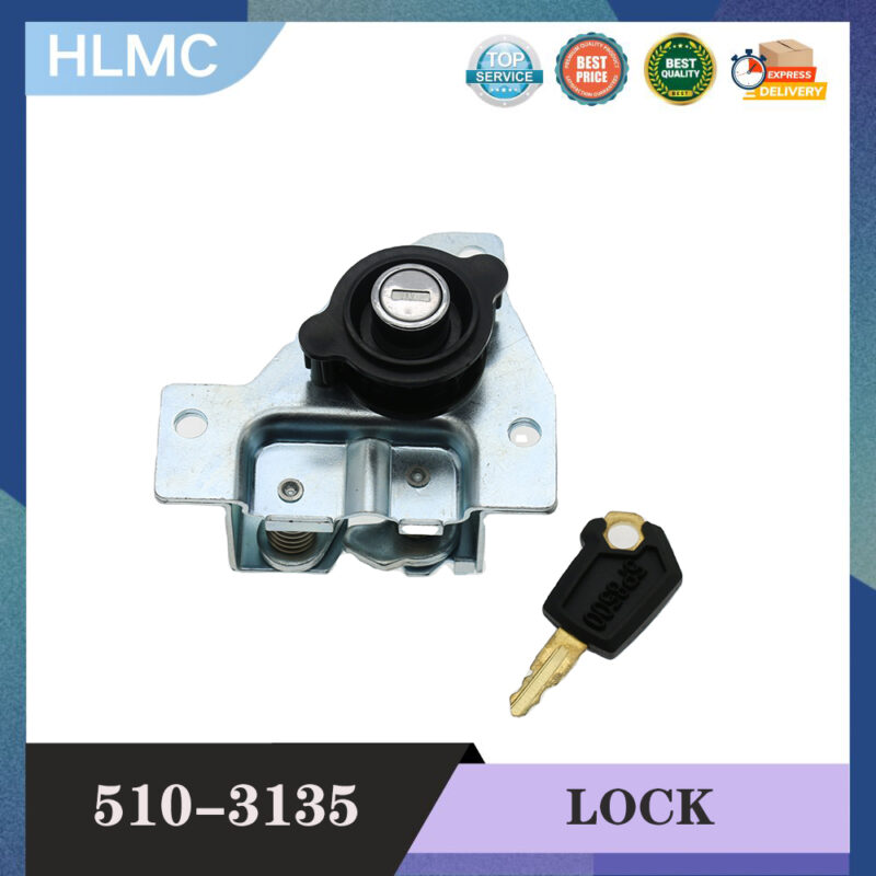 Excavator Parts Storage Box Lock As with Key 510-3135 5103135 for E320GC Toolbox Lock Construction Machinery Parts