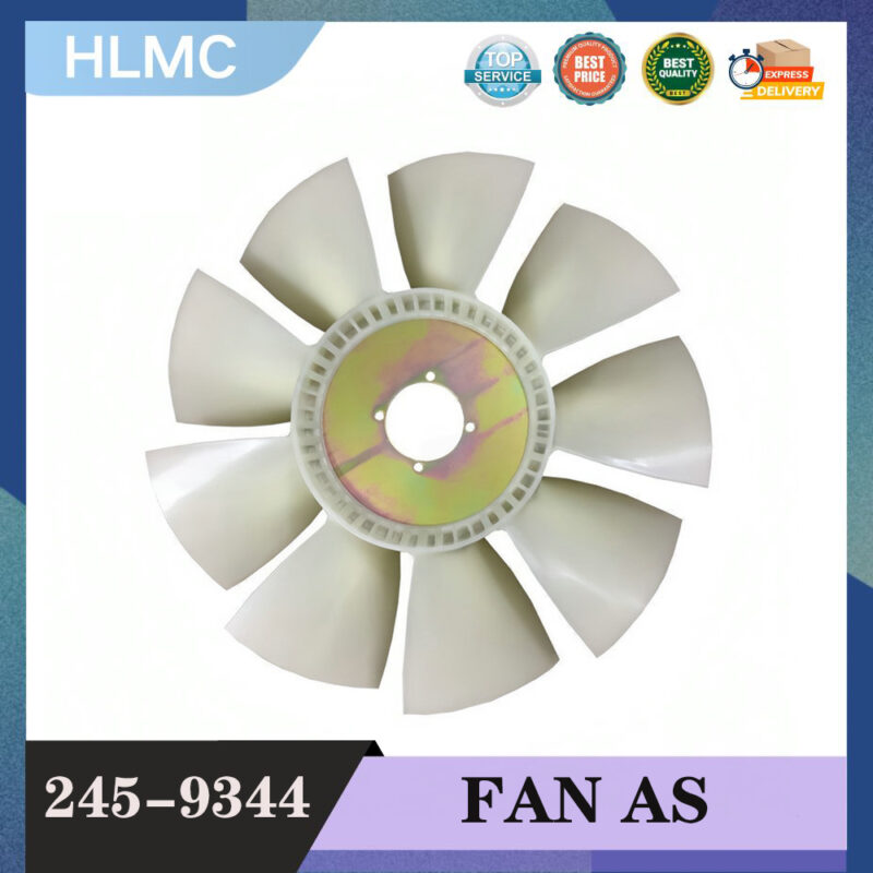 Excavator Engine Fan 6 Holes 10 Blades 2459344 Cooling Fan As 245-9344 for E320D E320D2 Diesel Engine Cooling Fan Blade