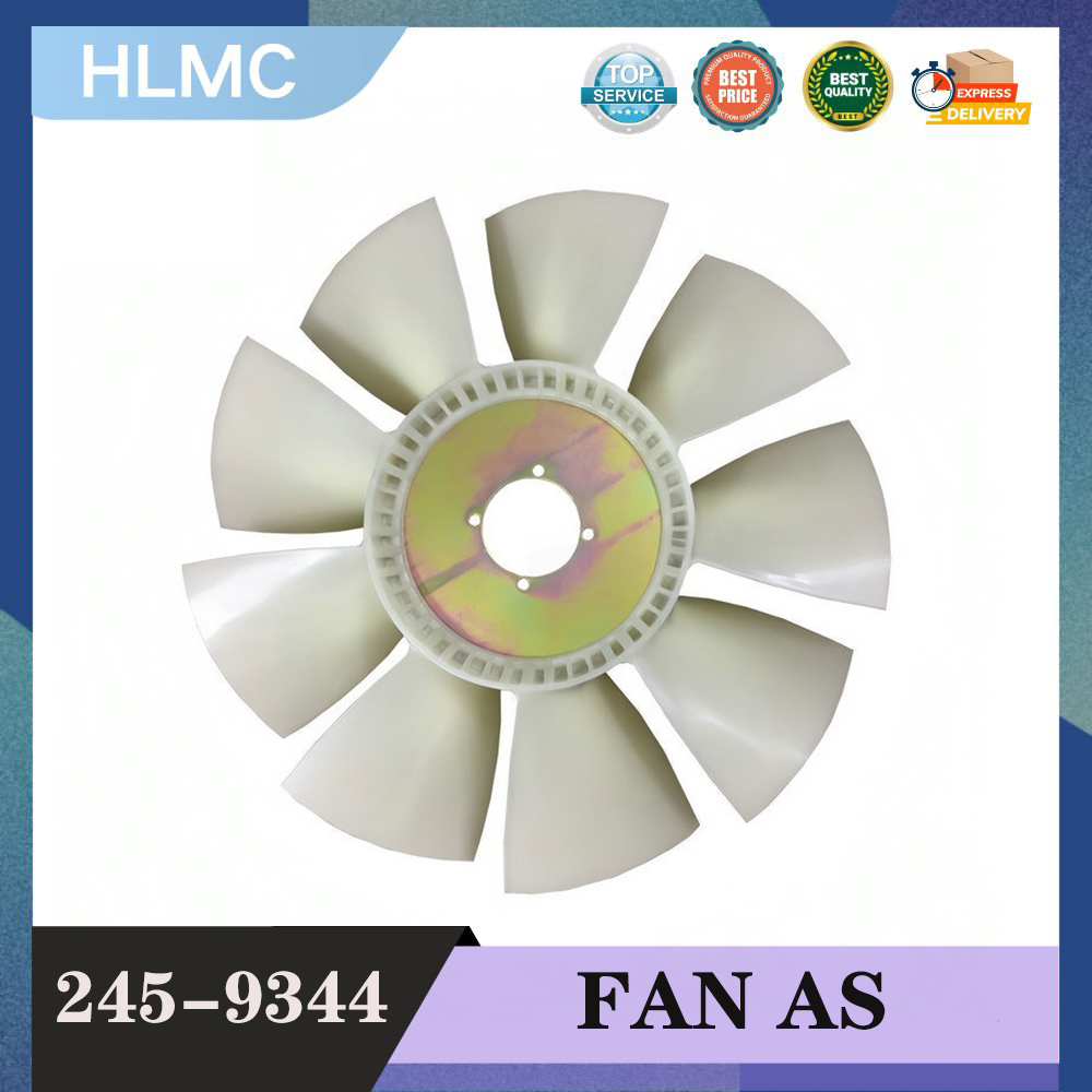 Excavator Engine Fan 6 Holes 10 Blades 2459344 Cooling Fan As 245-9344 for E320D E320D2 Diesel Engine Cooling Fan Blade