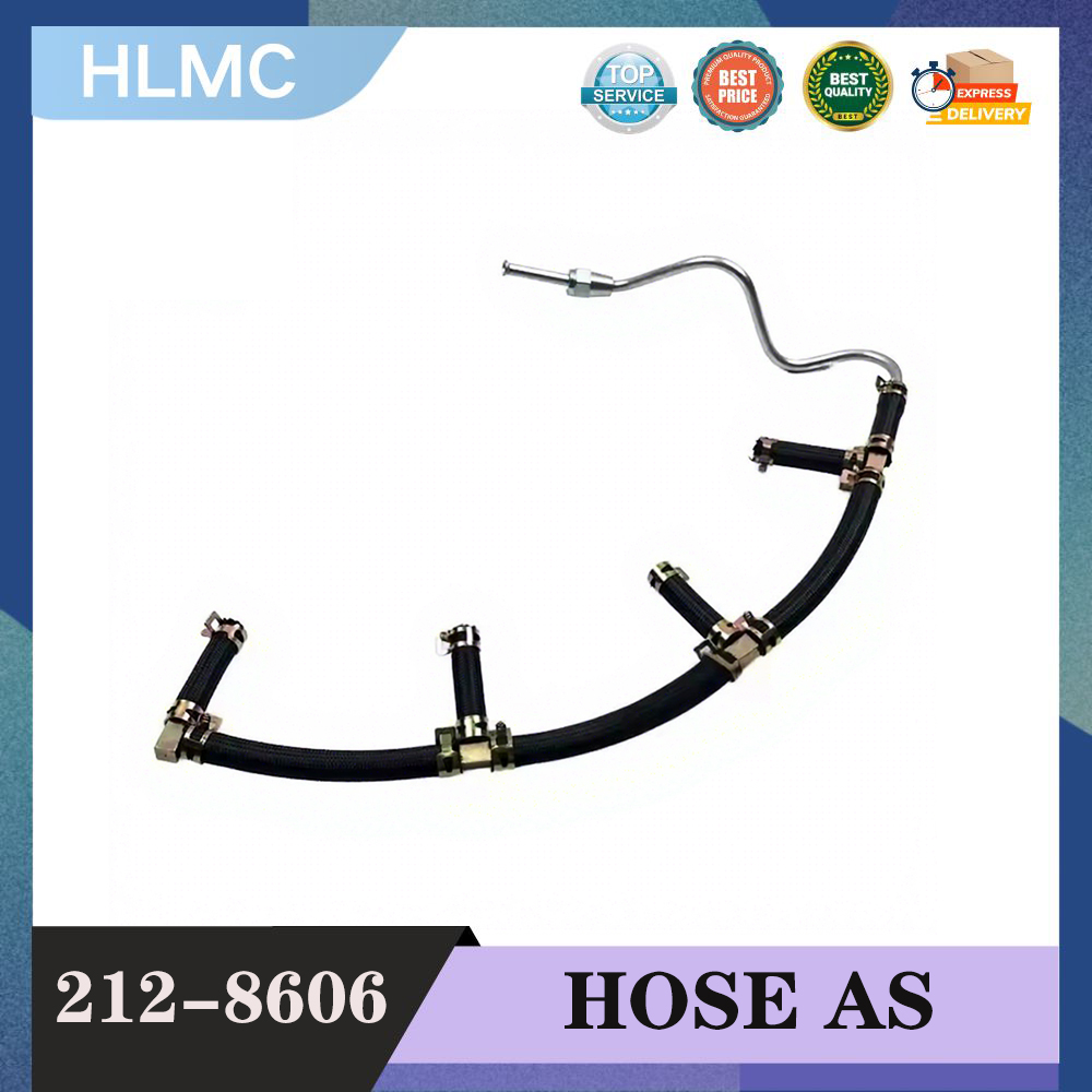 212-8606 Excavator Fuel Injector Oil Return Pipe for S4K E320C E320D E312C E312B E200B Diesel Pump Injector Nozzle Return Pipe