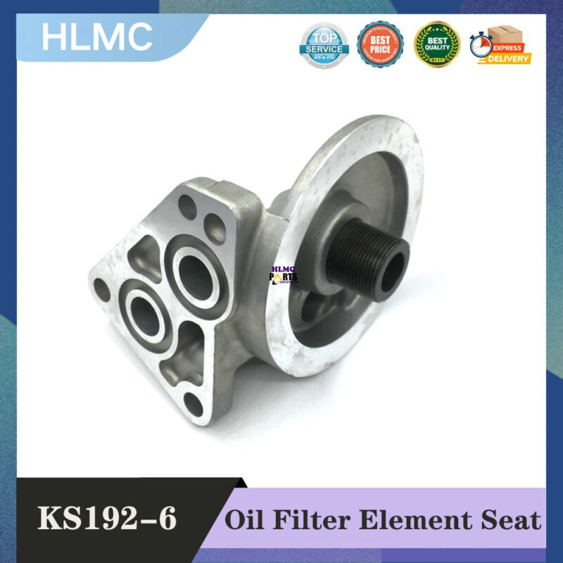 High Quality Excavator Oil Filter Seat for E200B E120B Oil Filter Element Seat KS192-6 Engine Oil Aluminum Seat Assy