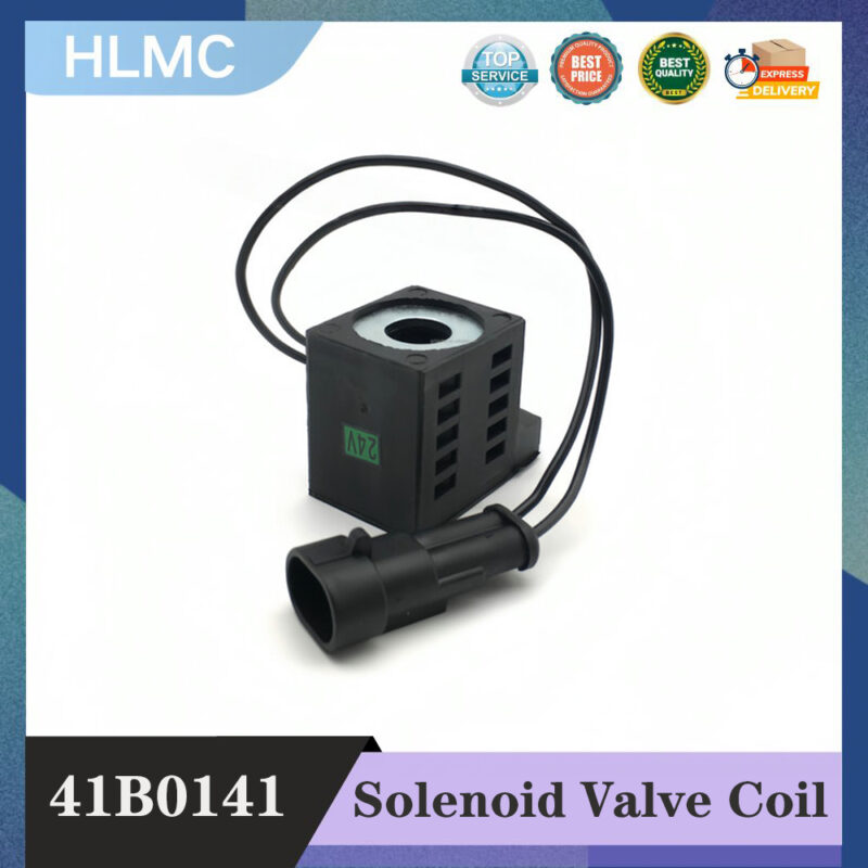 Construction Machinery Parts 41B0141 12V 24V 1015 Solenoid Valve Coil for XG815 XG808 XG821 XG822 Excavator Electric Parts