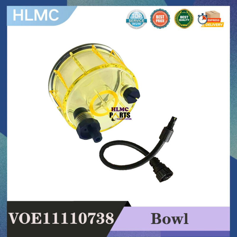 Excavator Parts Oil Water Separator Bowl Sensor VOE11110738 VOE11110737 for EC210 EC240 EC290 Oil Filter Housing Assy