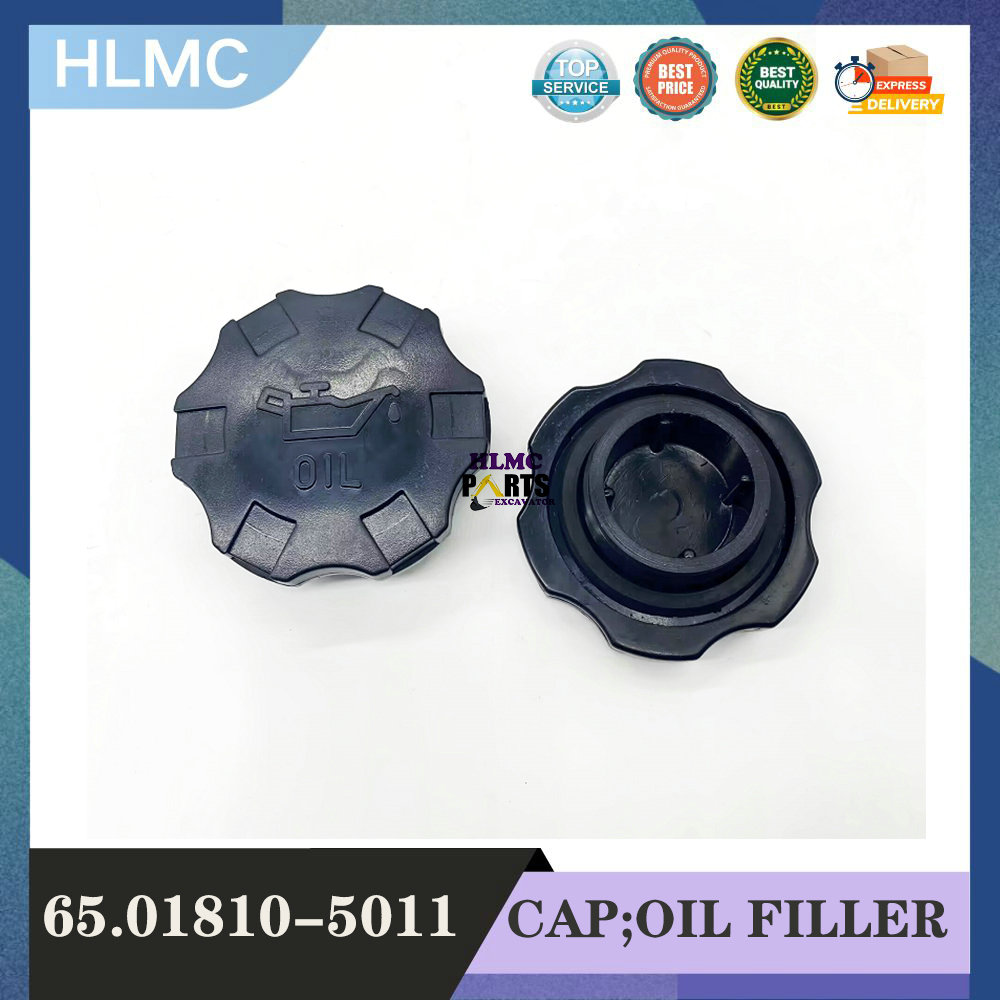 Construction Machinery Parts Excavator Oil Filler Cap for DH340 DX225 DX140 DX180 DB58T Engine Oil Cap 65.01810-5011 188-00011