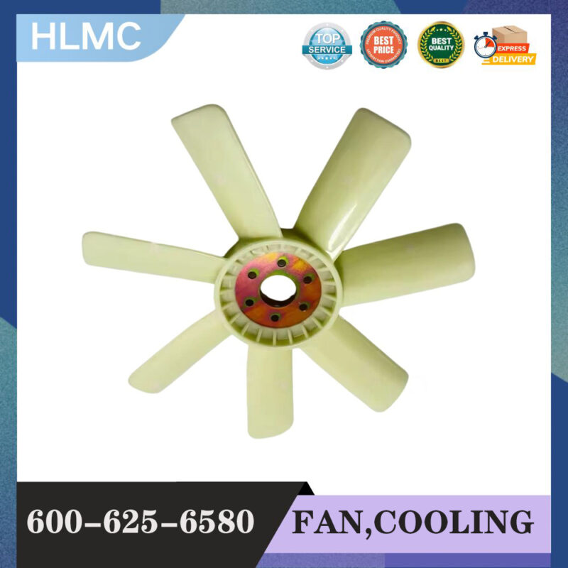 Construction Machinery Parts 600-625-6580 Excavators Parts Fan Blade for 4D95 6D105 Engine Adjacent Holes and 51 Diagonal Holes