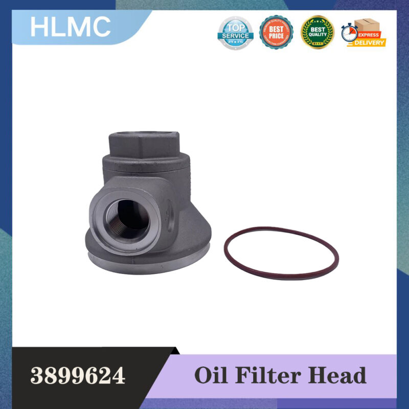 Excavator Diesel Engine Filter Head Cover 3899625 3899624 for PC360-7 6D114 Engine Oil Filter Head Adapter Connector