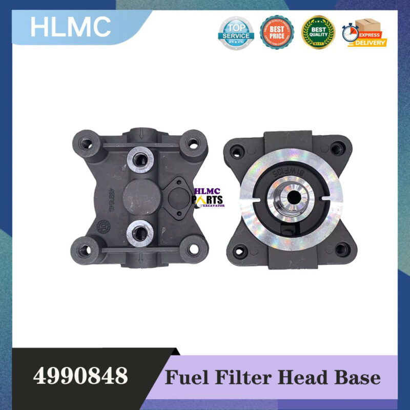 Excavator Diesel Engine Parts Fuel Filter Head Base for PC200-8 Engine Oil Filter Seat Base 4990848 990848 3954906 3969680