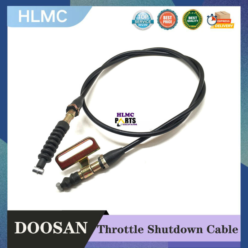 Excavator Throttle Shutdown Cable for DH215-7 DH220-9 DH225-5 DH300-9 Flameout Motor Pull Line Construction Machinery Parts