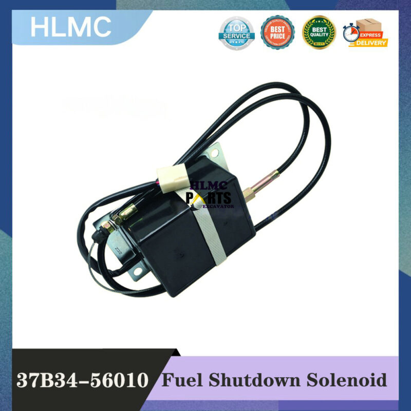 Excavator Diesel Engine Fuel Shutdown Solenoid 37B34-56010 for DX300-9 DX370-7 DH420-9 DH260-9 Shut-off Motor Switch
