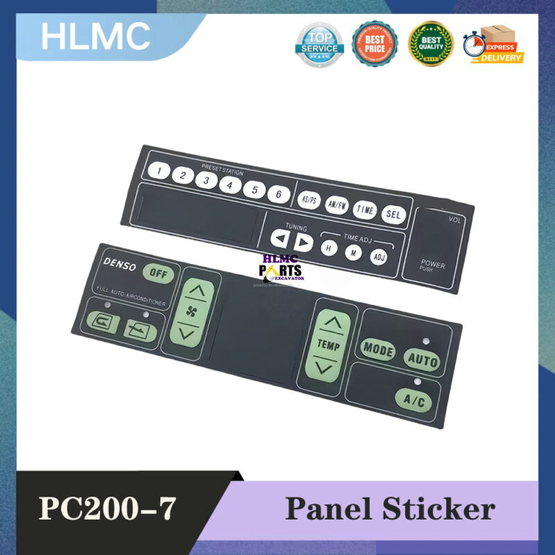Excavator air Conditioner Instrument Panel Sticker Button Sticker for PC130-7 PC200-7 PC210-7 PC220 PC360-7