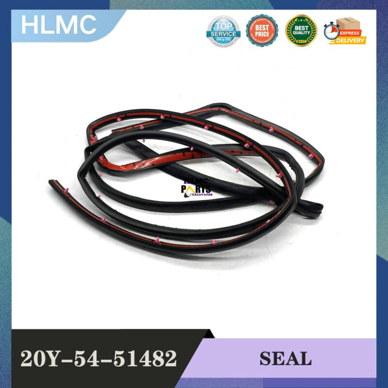 20Y-54-51482 Excavator Cab Door Seal Rubber for PC130-8 PC200-8 PC240 PC350-8 Seal Soundproof Rubber Seal Strip Kit