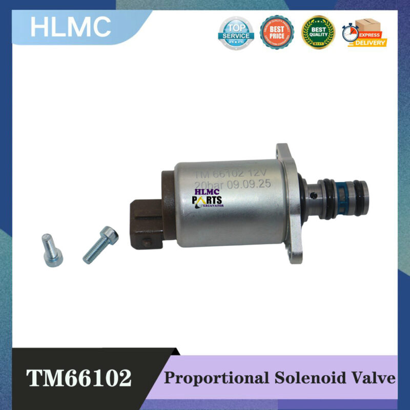 Proportional Solenoid Valve TM66102 12V 20Bar for Sany SRSC45H Kalmar Reach Stacker Excavator Hydraulic Pump Valve