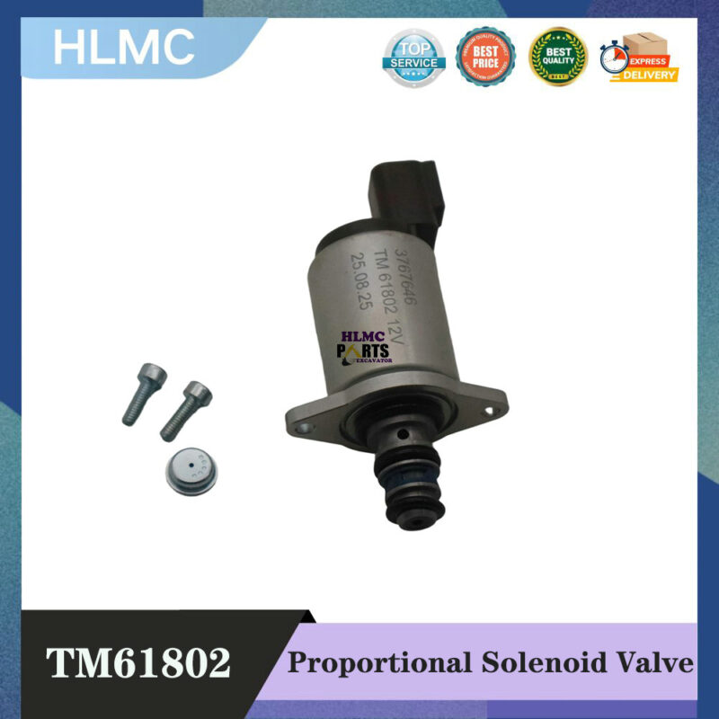 Proportional Solenoid Valve 3767646 TM61802 12V 25Bar for Sany Kalmar Reach Stacker Mini Excavator Hydraulic Pump Valve