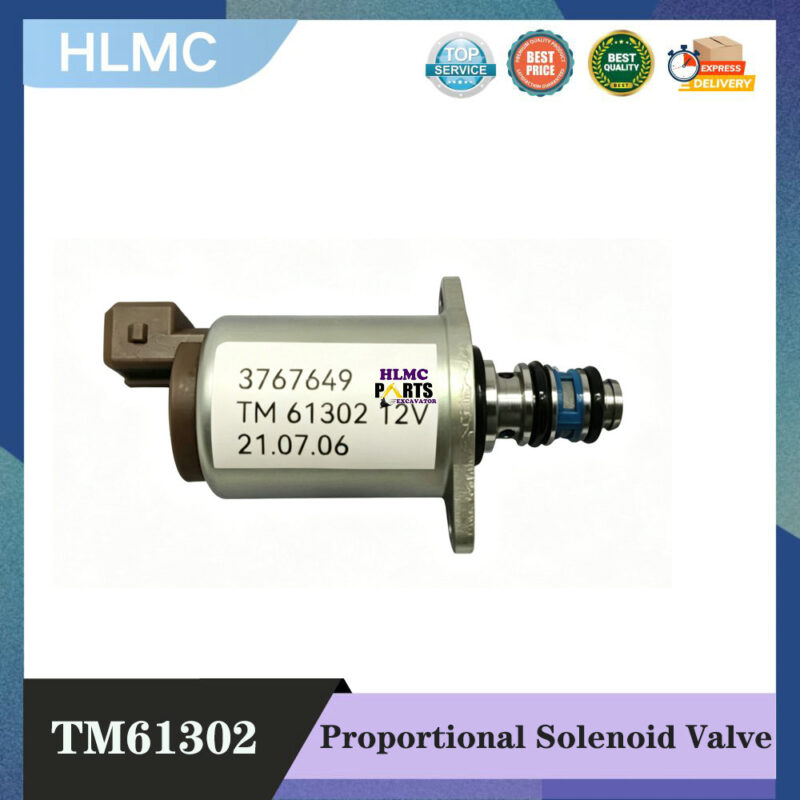 TM61302 3767649 12V Proportional Solenoid Valve Pilot Control Valve  for Parker Excavator Hydraulic System