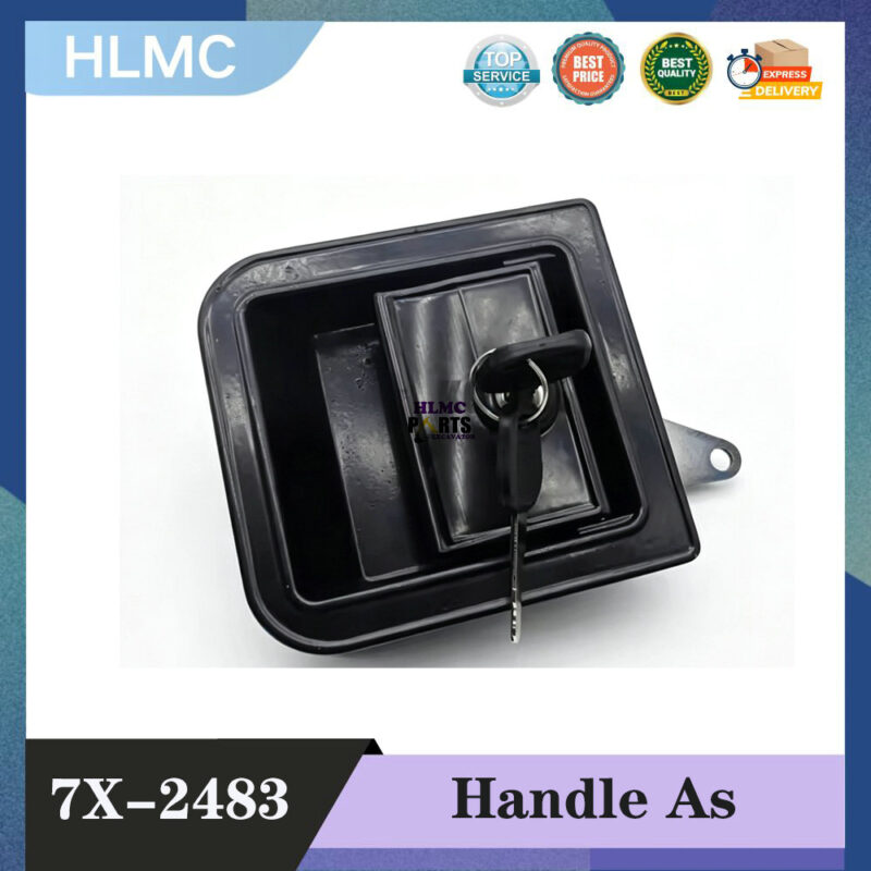 7X-2483 Excavator Door Lock Cab Door Latch Handle Assembly 7X-2484 for Caterpillar E325BL E325C 320B 320C 322B 325B Excavator