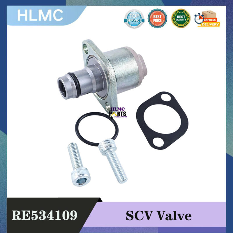 SCV Fuel Suction Control Valve RE560091 RE534109 RE532250 for John Deere Backhoe Loader 344J 444K 524K 544K 624J 644K 310K 310SK 315SK 410J 410K 710J Tractor 6100D 6110D 6115D 6125D