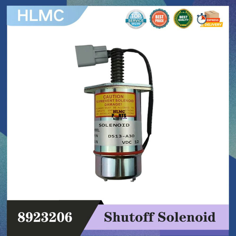 8923206 D513-A30 D513-A30V12 12V Fuel Shutoff Solenoid for Detroit Diesel 8.2L Scissor Lift Parts