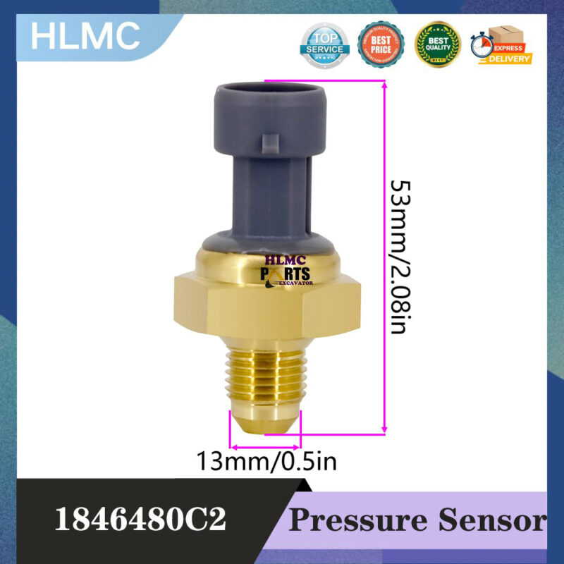 1846480C2 Exhaust Back Pressure EBP Sensor for Navistar DT466 DT570 MaxxForce DT9 DT10 for Ford Truck Replacement