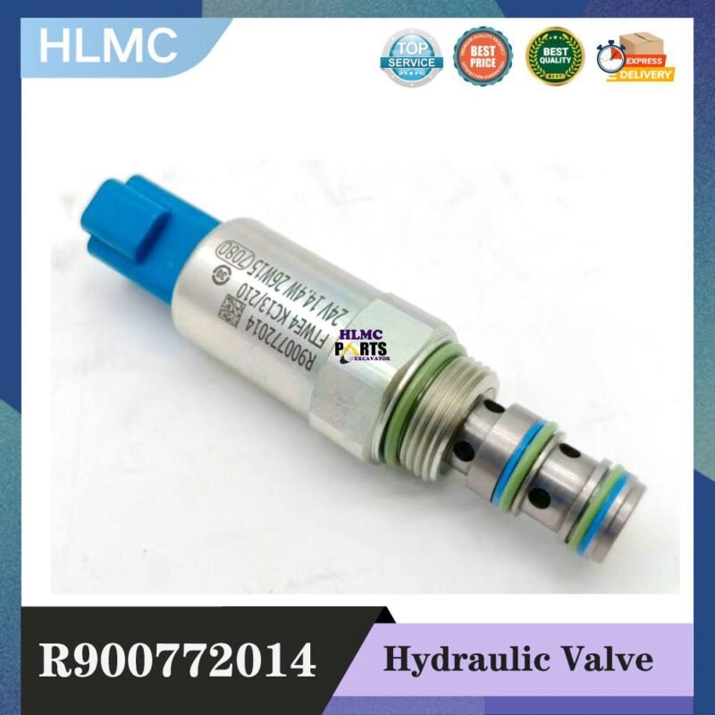 R900772014 24V Proportional Solenoid Valve Hydraulic Pressure Control for Rexroth Excavator Main Pump Loader