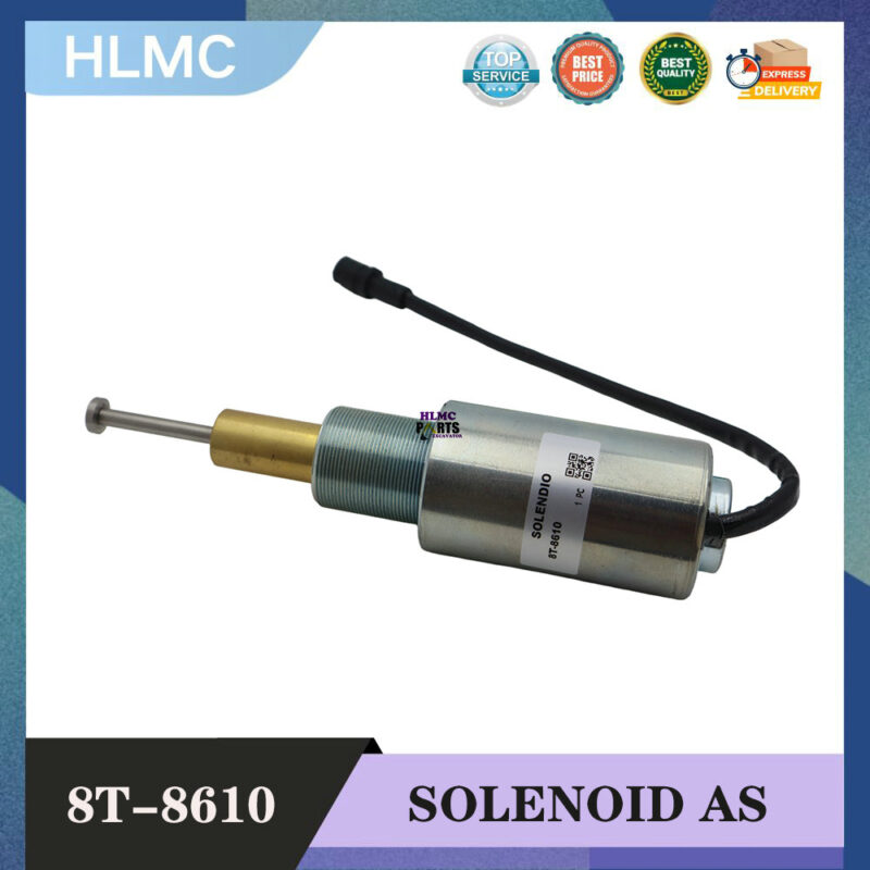 8T-8610 Solenoid Valve 24V for Engine 3306B 3306 Motor Grader 140H 140G 143H 160H 12H 12G 14G Excavator